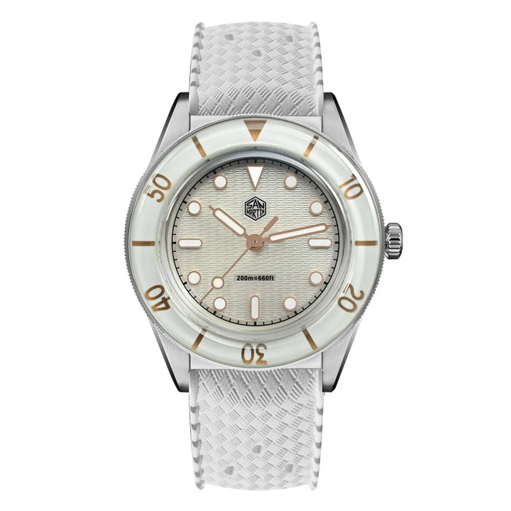 Refined Guilloche MOP Dial Wristwatch