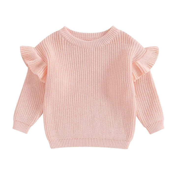Classic Ruffled Pullover Girl's Sweater