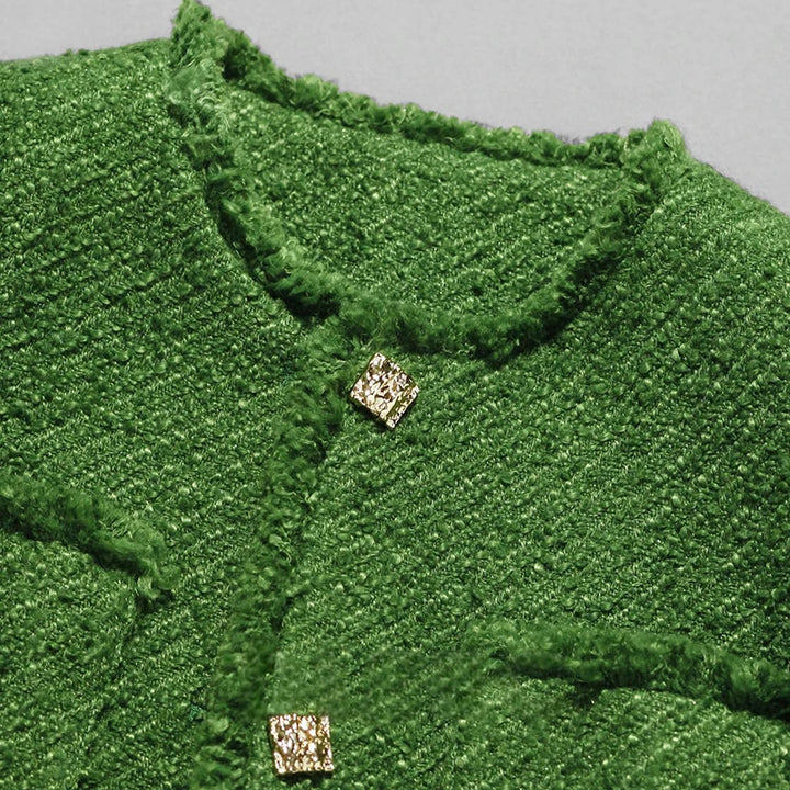 Elegant Retro Floral Short Coat