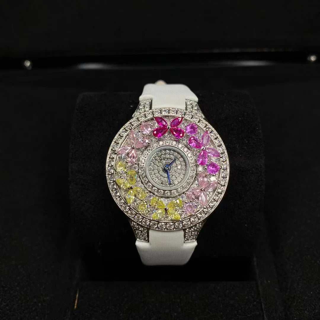Elegant Colorful Jewel Wristwatch
