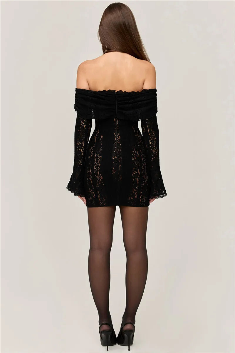 Elegant Long Sleeve Evening Party Dress