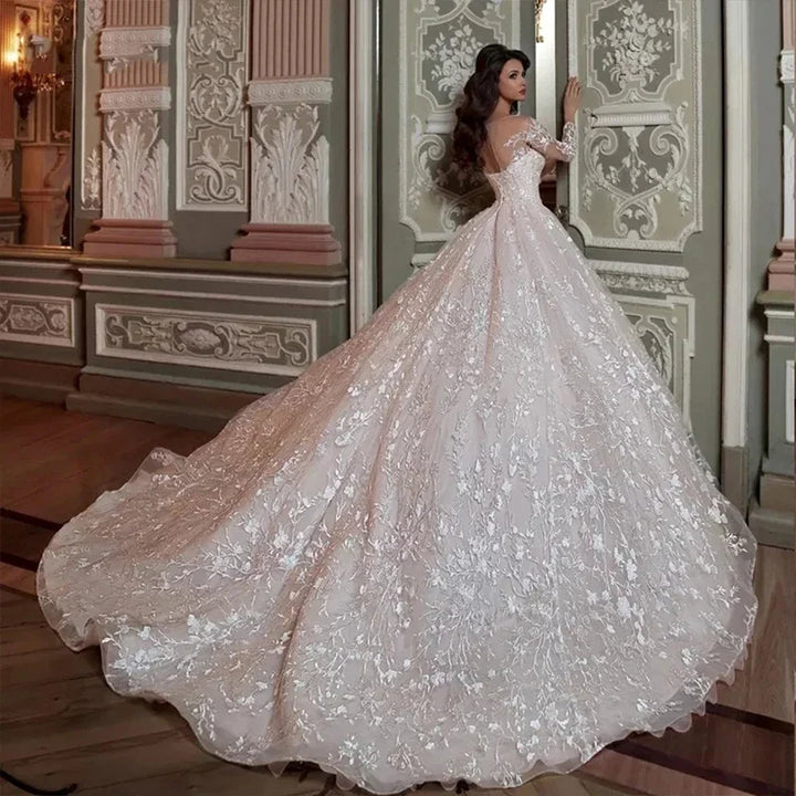 Luxurious Embroidered Bridal Ball Gown