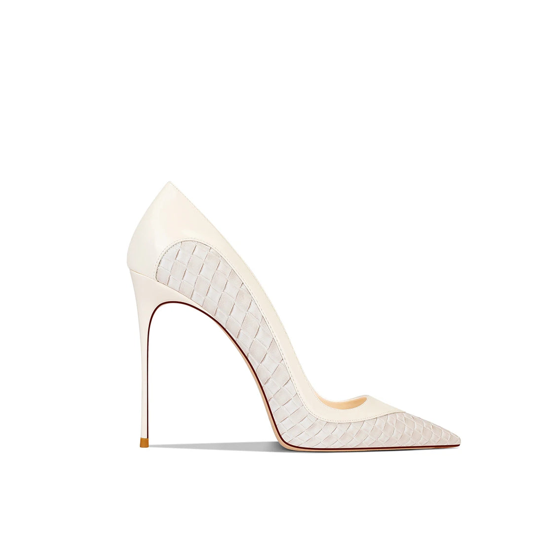 Stylish Leather Pointed Stiletto Pumps