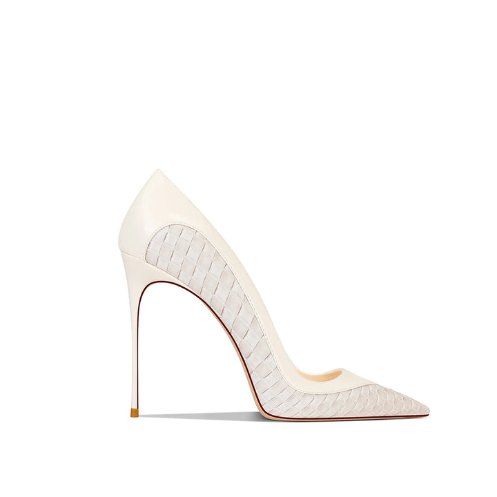 Stylish Leather Pointed Stiletto Pumps