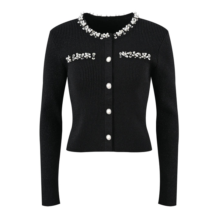 Stylish Round Neck Knitted Cardigan