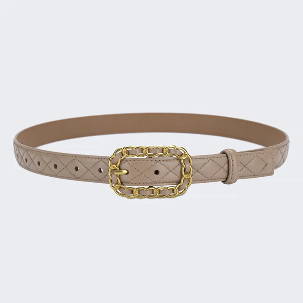 Stylish Leather Pin Buckle Belt