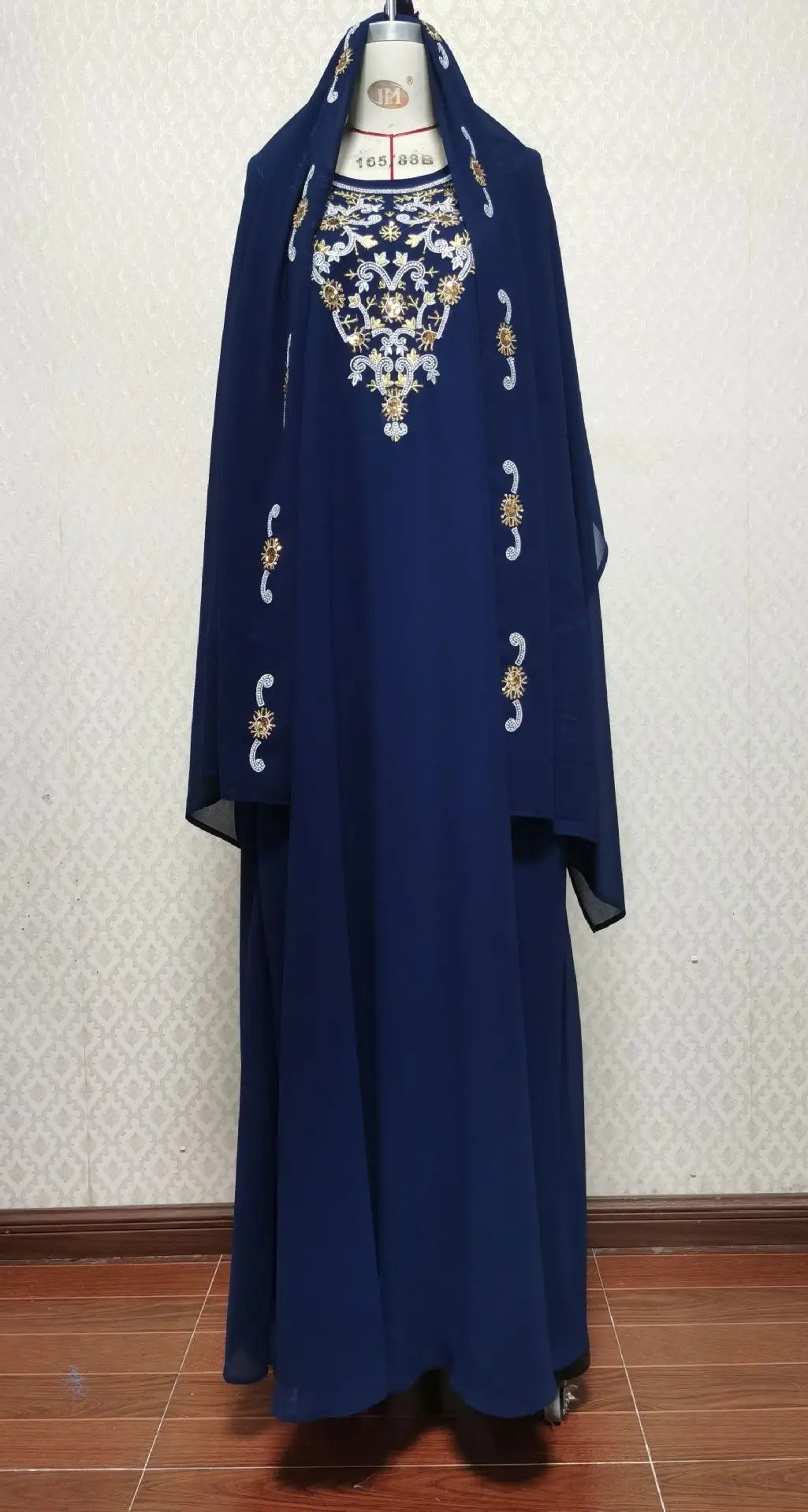Sweet Embroidered Robe Kaftan Dress