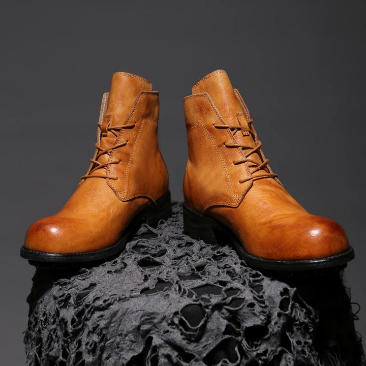 Designer High-Top Motorcycle Boots