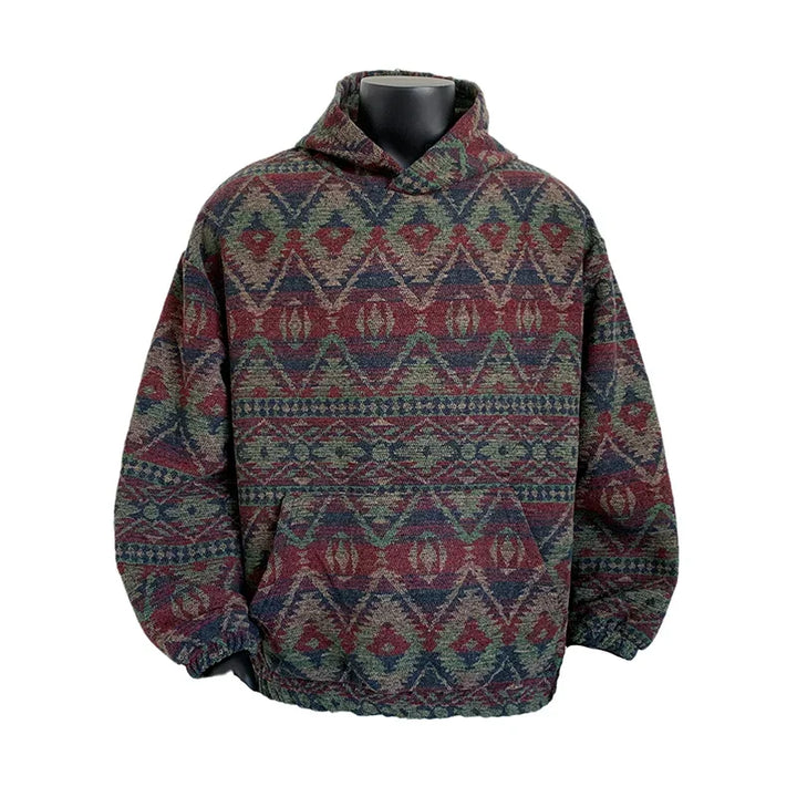Stylish Jacquard Thickened Warm Hoodie