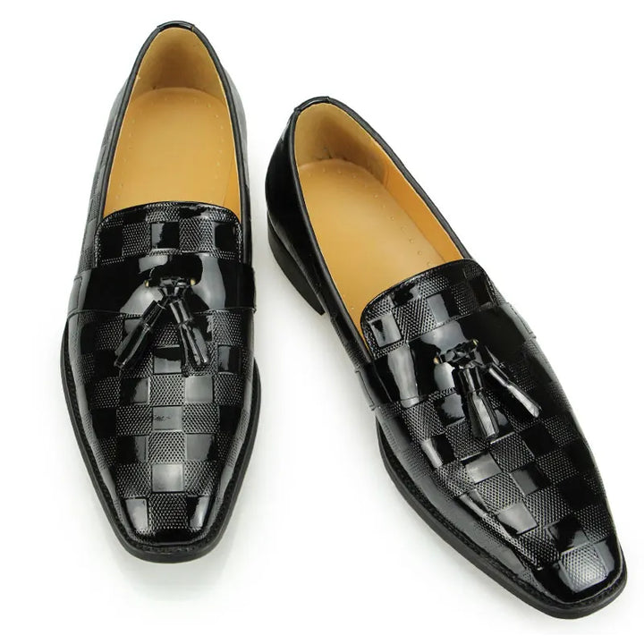 Luxury Fringe Patent Leather Loafers