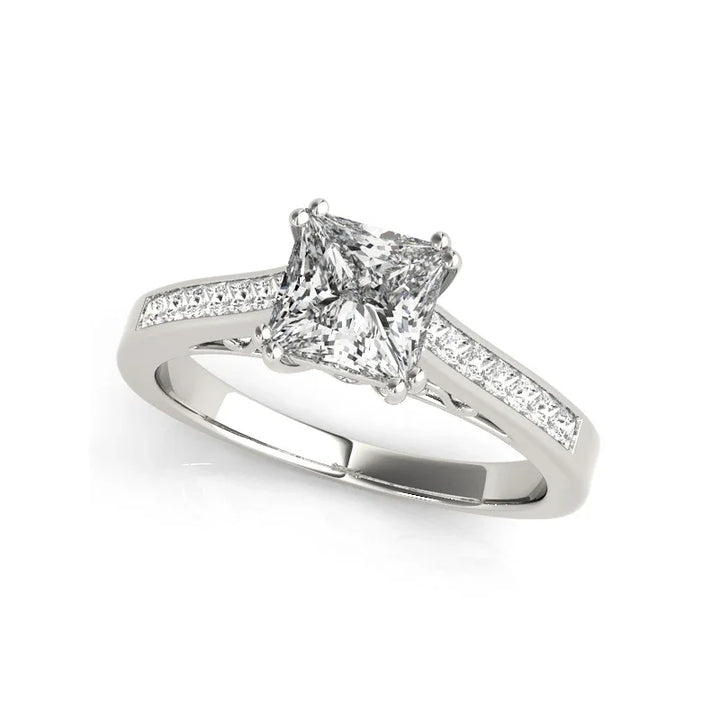 Sparkling Cut Moissanite Engagement Ring