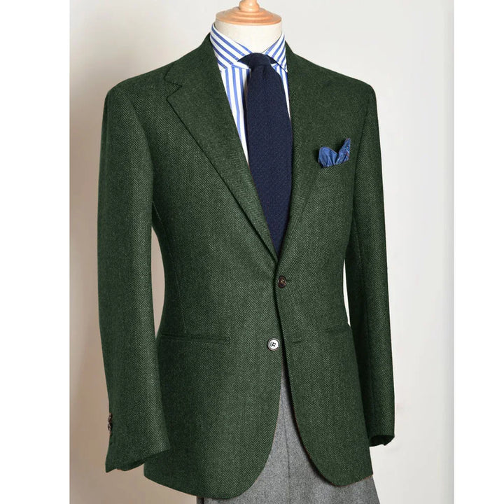Stylish Korean Men's Herringbone Blazer