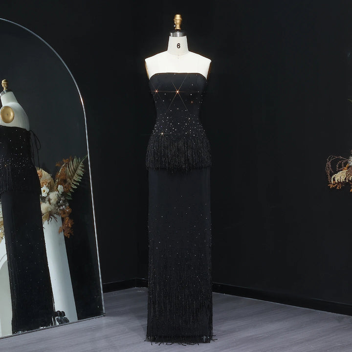 Elegant Two-Piece Arabic Beading Gown