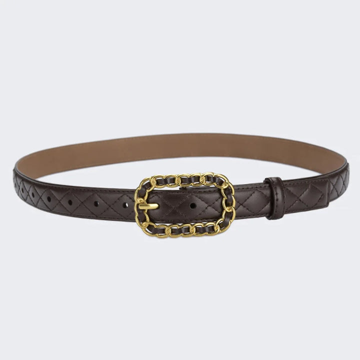 Stylish Leather Pin Buckle Belt