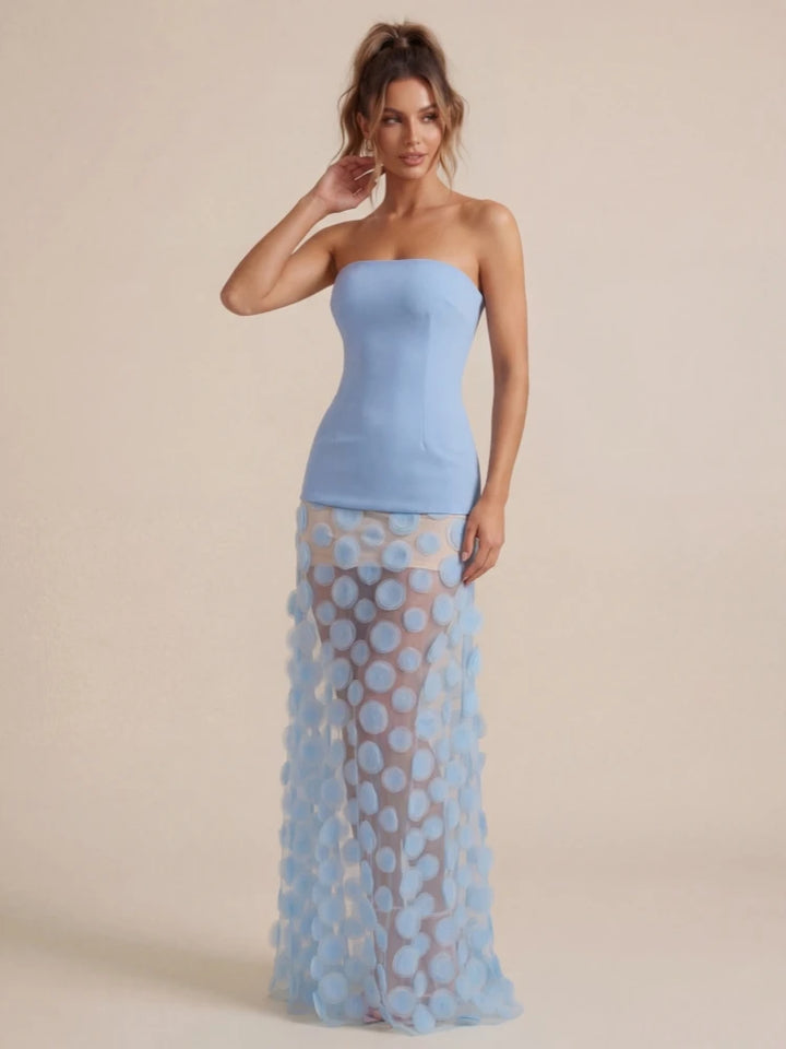 Stunning Polka Dots A-Line Evening Party Dress