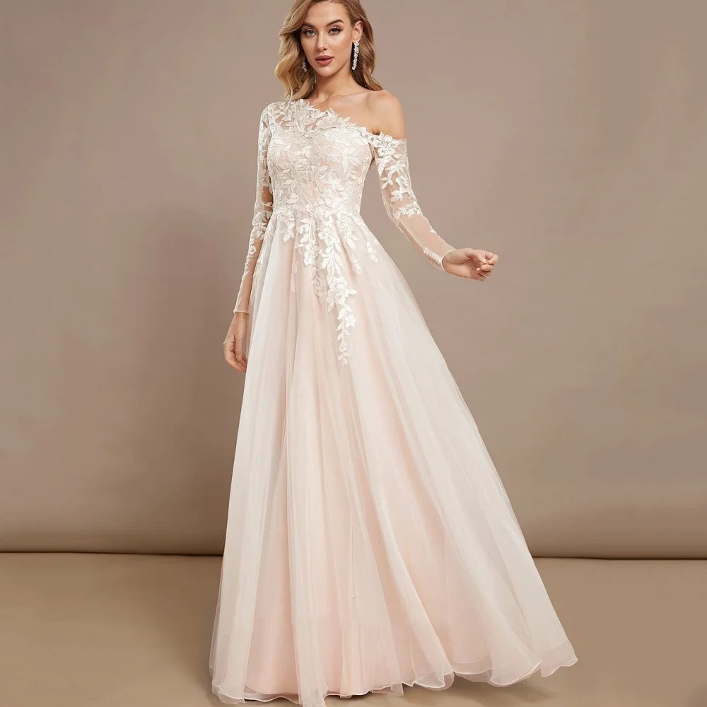 Sweet Illusion Sleeves A-Line Bridal Dress