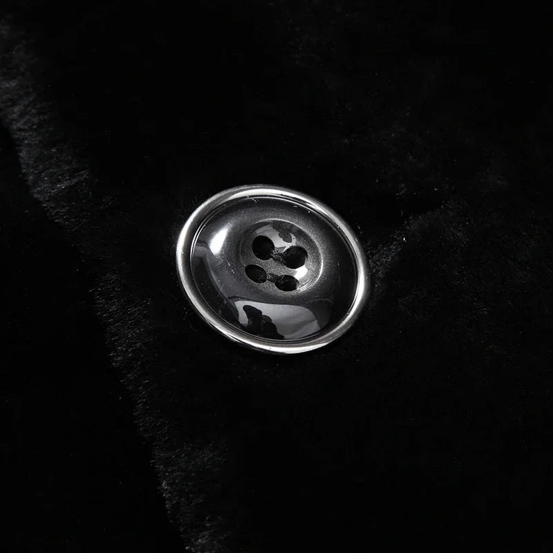 Alluring Shearling Fur Wool Coat