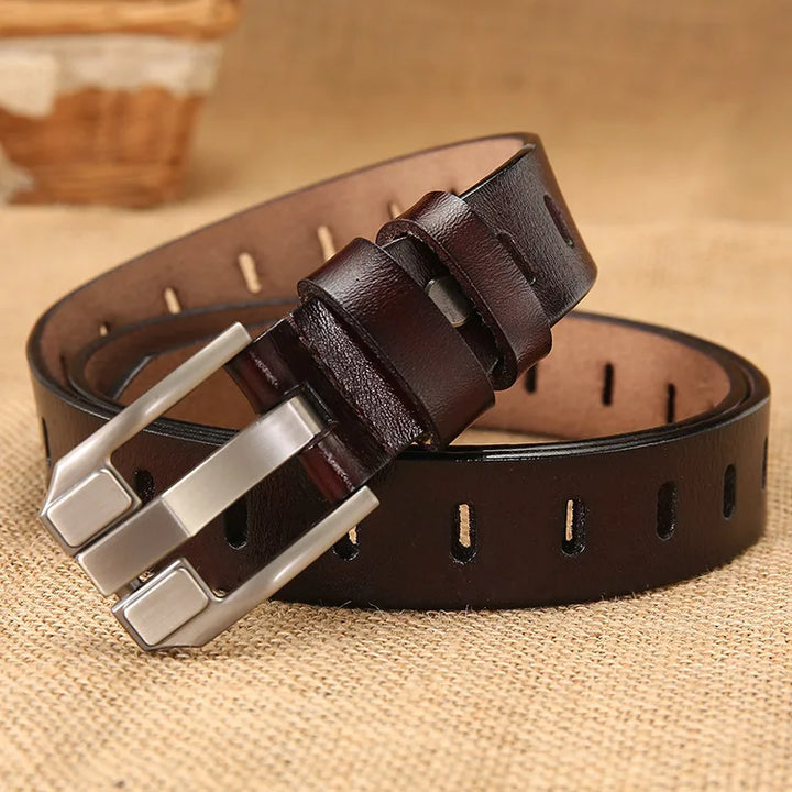 Trendy Genuine Cowskin Leather Belt