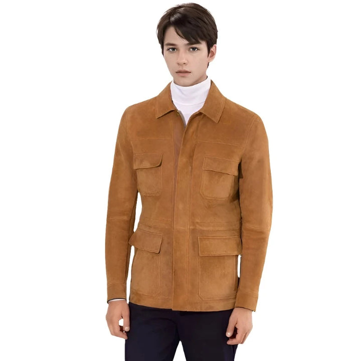 British Fashion Real Brown Leather Jacket