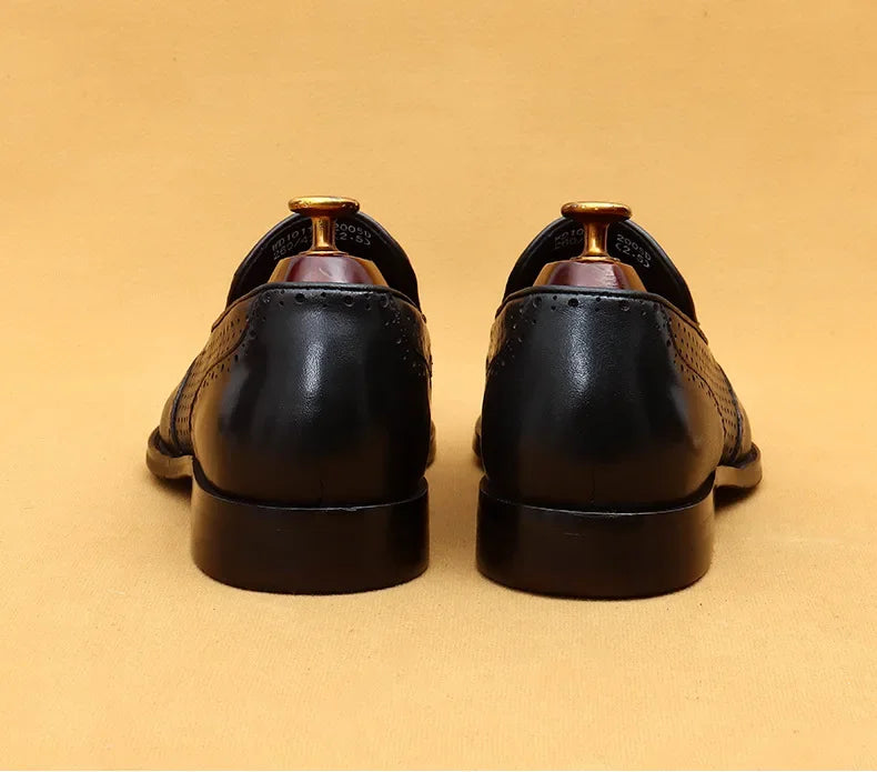 Genuine Leather Business Slip On Loafers
