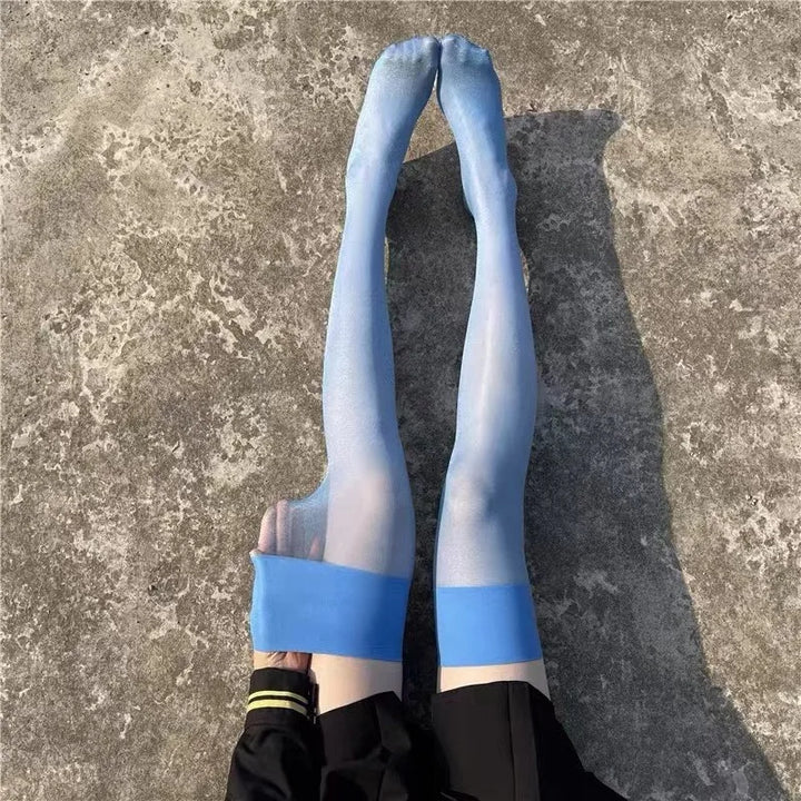 Classic Silky Transparent Thigh High Stocking