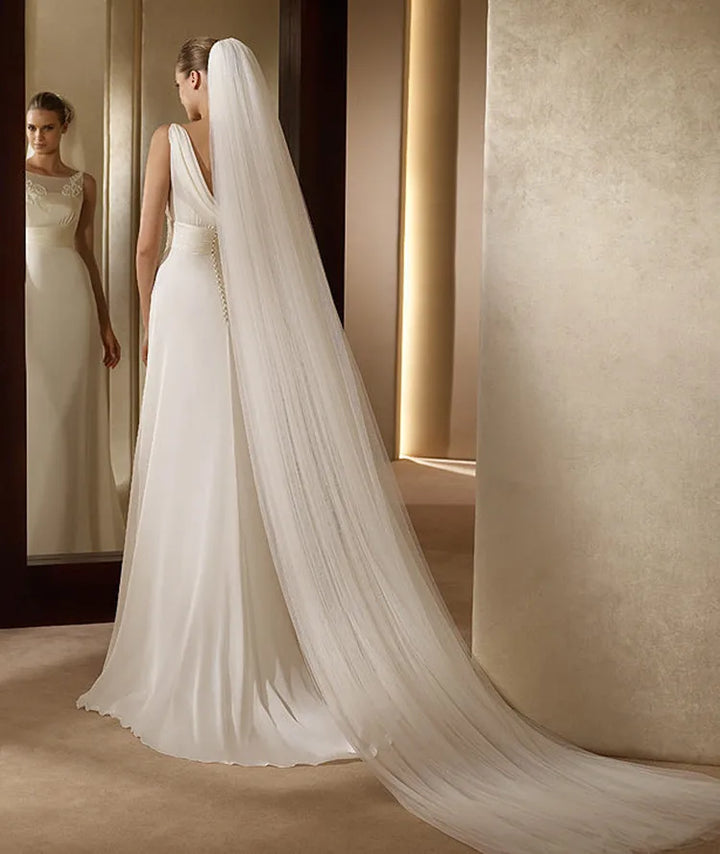 Romantic Double-Layer Soft Bridal Veil