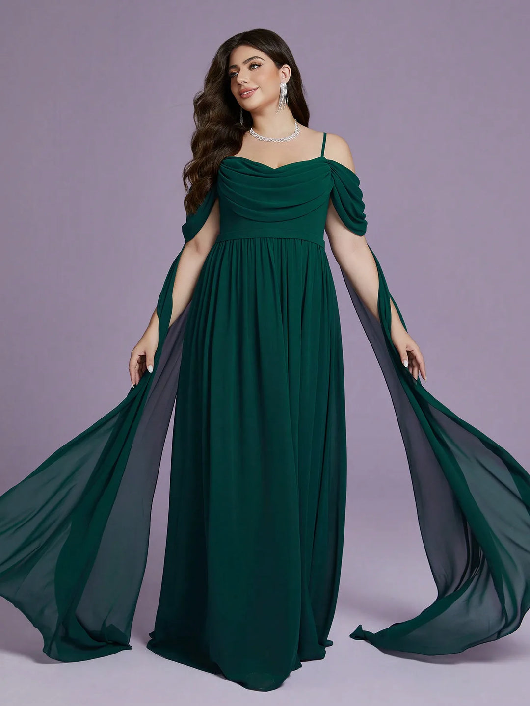 High-end Fluttered Sleeves Evening Dress