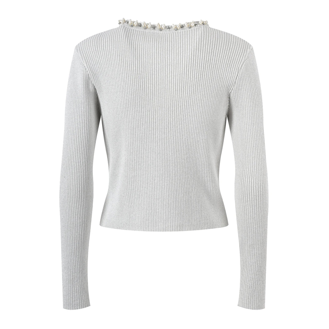 Stylish Round Neck Knitted Cardigan