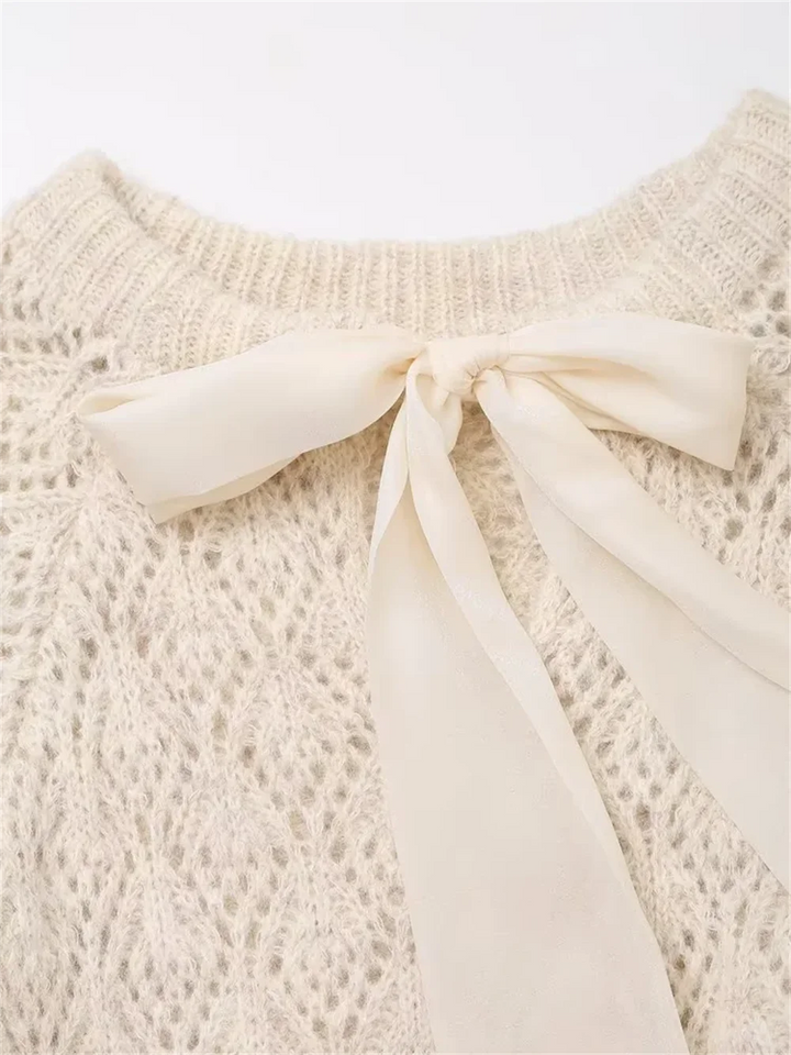 Trendy Silk Scarf Loose-Fit Sweater