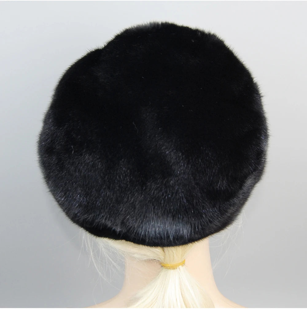 Genuine Full Pelt Fur Beret Hat