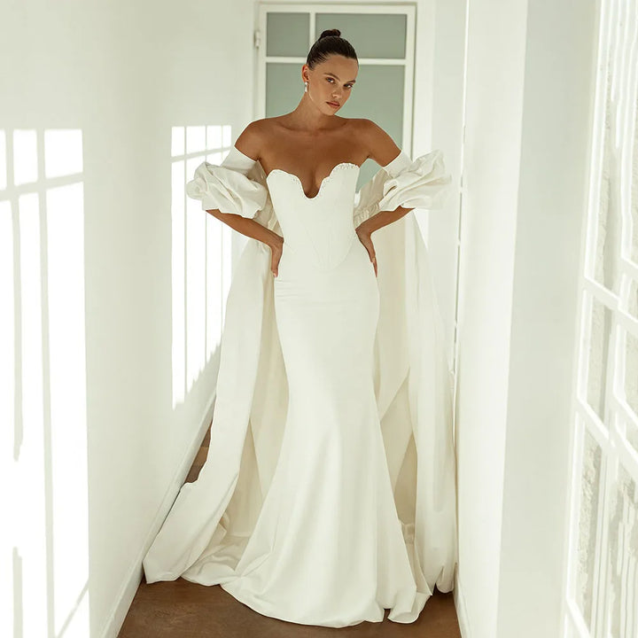 Luxury Strapless Corset Bridal Dress