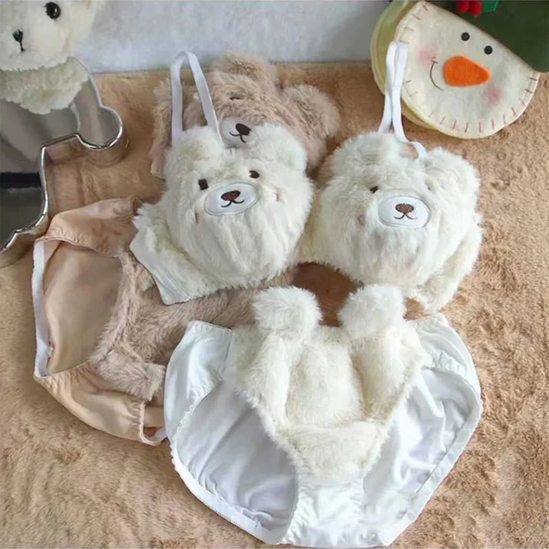 Soft Cute Bear Cartoon Style Bra