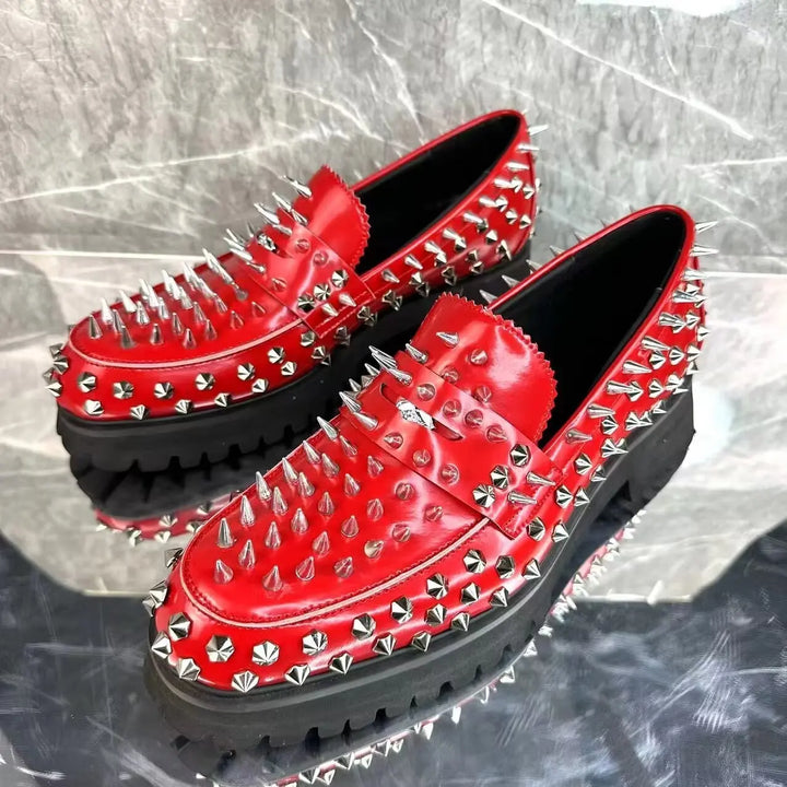 Bold Studded Spike Rivets Loafers