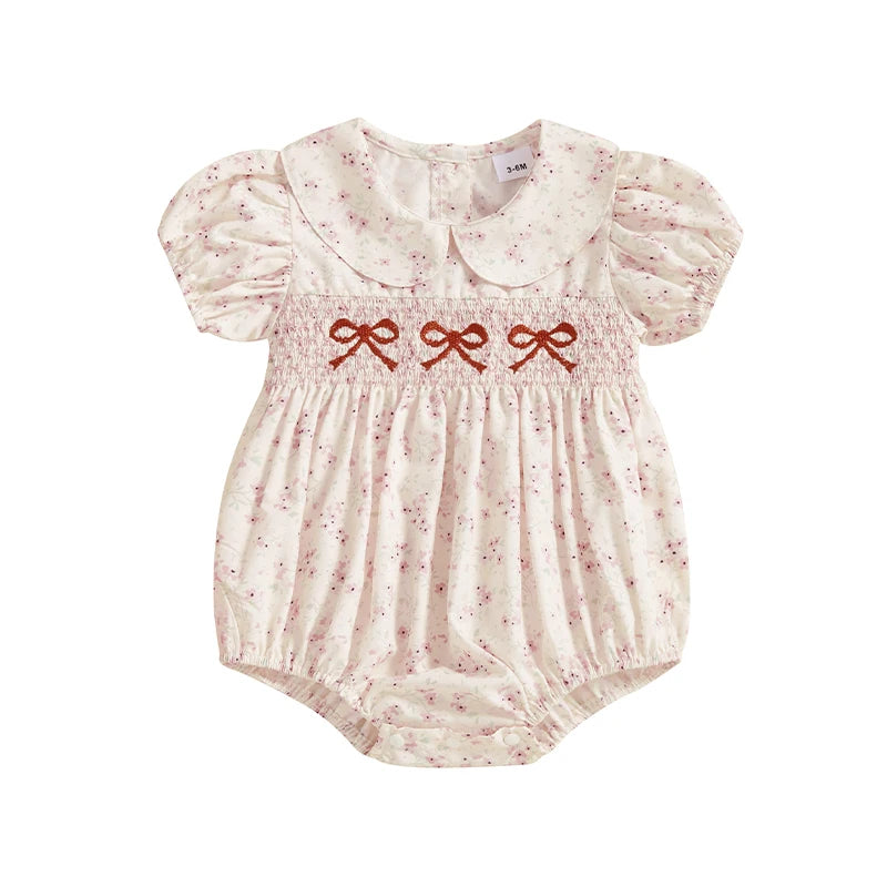 Beautiful Floral Embroidered Romper