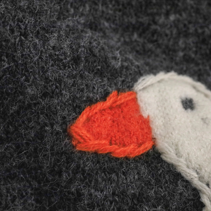 Sweet Embroidered Turtleneck Jumper