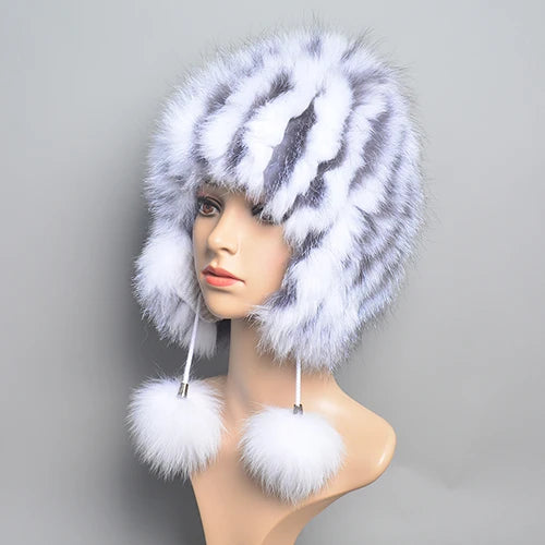 Lovely Real Fur Beanie Cap