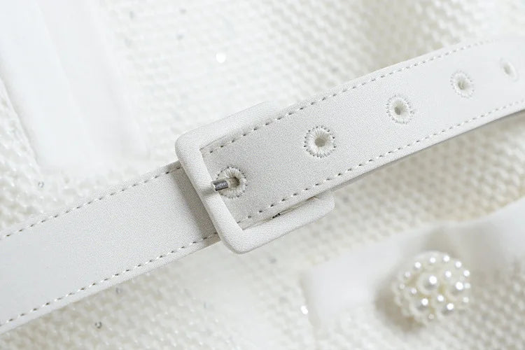 Refined Bow Knitted Commuter Dress