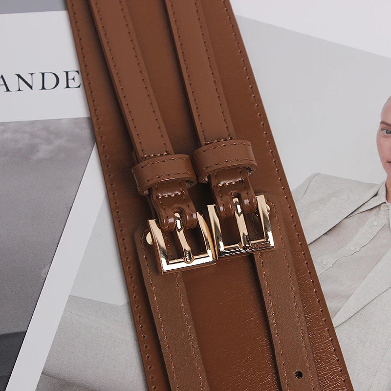 Trendy Irregular Waist Seal Leather Belt