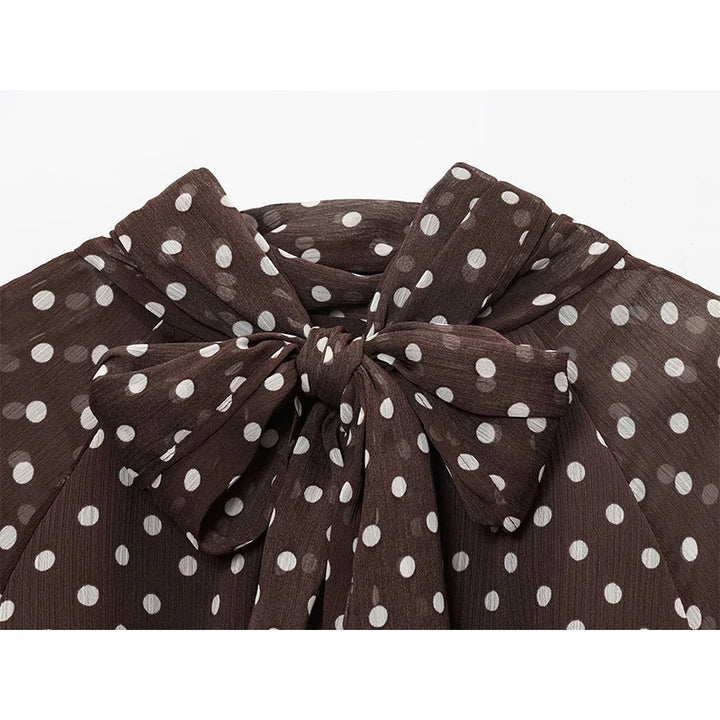 Stunning Polka Dots Chiffon Blouse