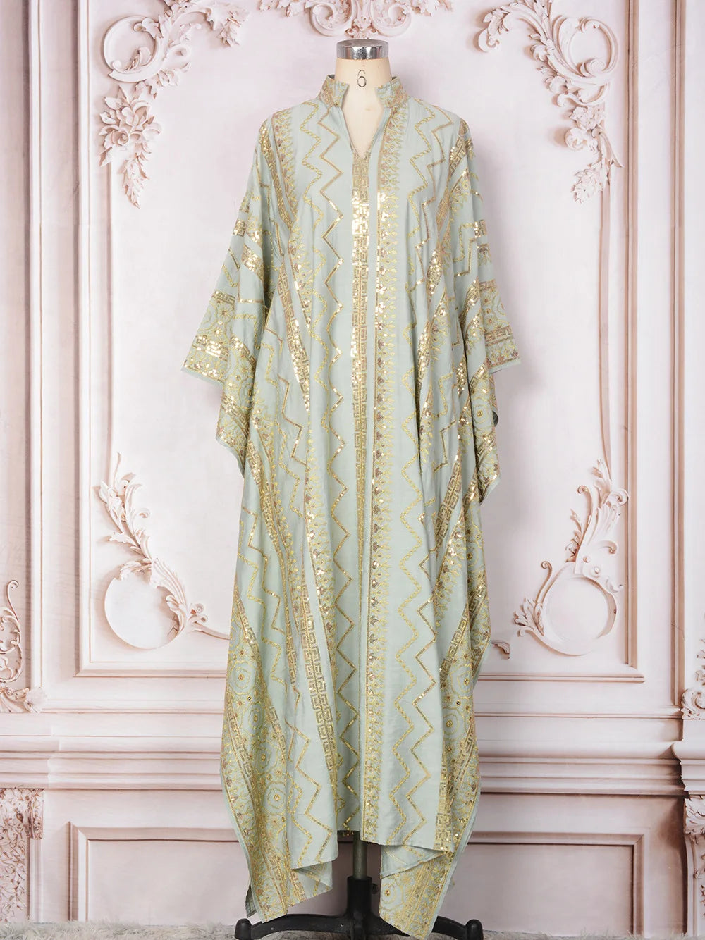 Luxury Gold Bead Jalabiya Dress