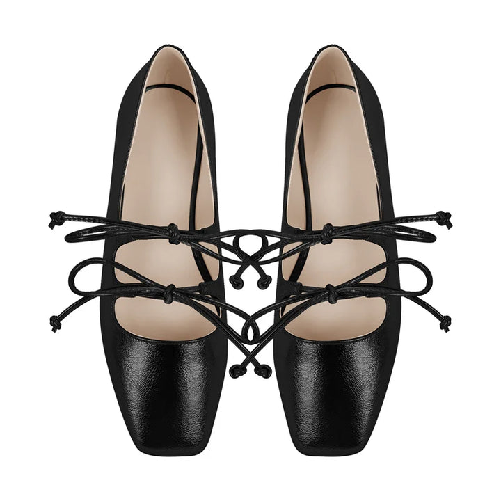 Square Toe Mary Jane Strap Shoes