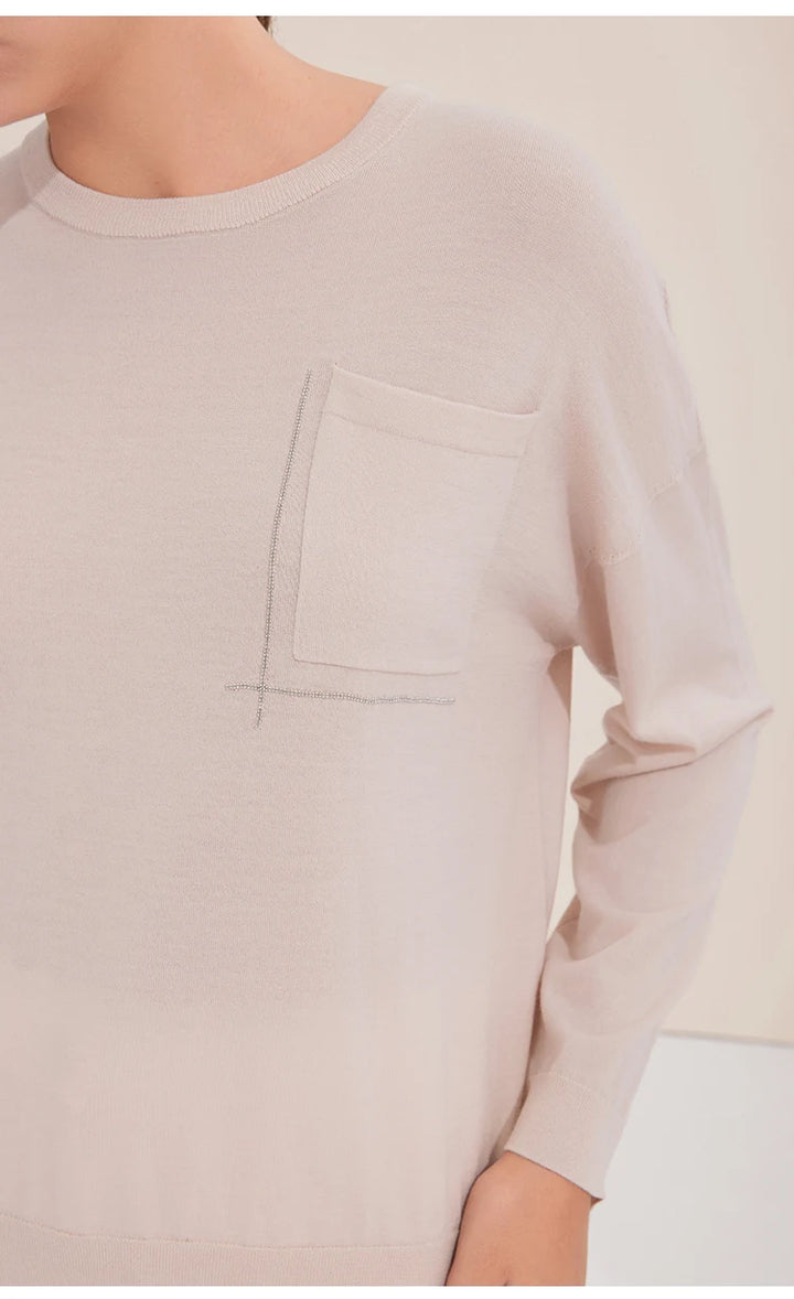 Casual Merino Wool Crew Neck Sweater