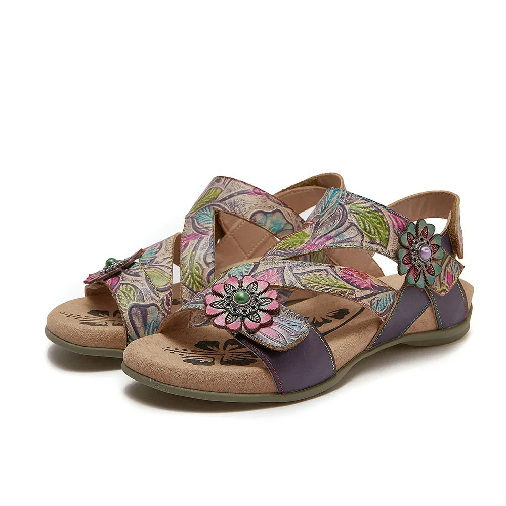 Vintage Bohemian Printed Sandals