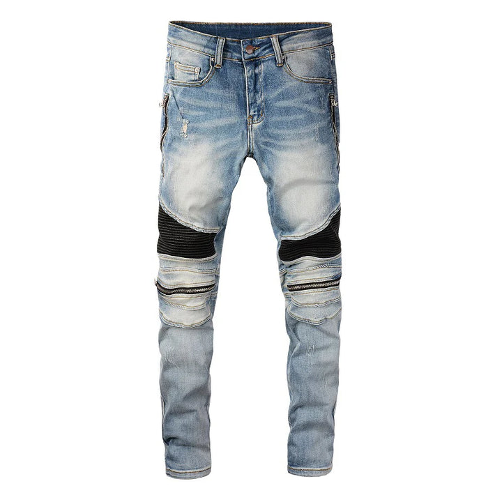 Retro Light Fitted Denim Jeans Pants