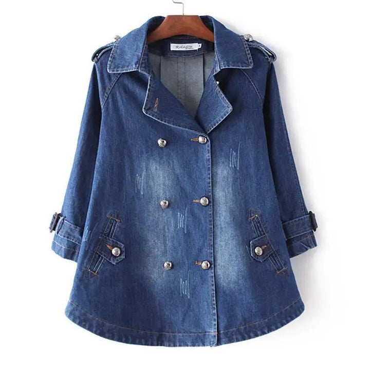 Stylish Double Breasted Denim Jacket