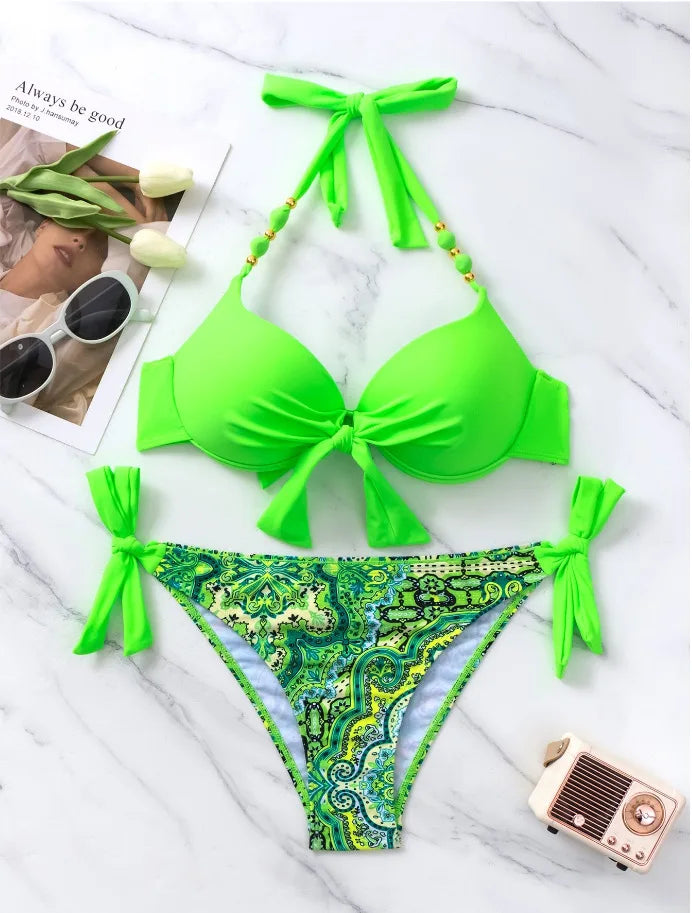 Lovely Push-Up Two-Piece Bikini Set
