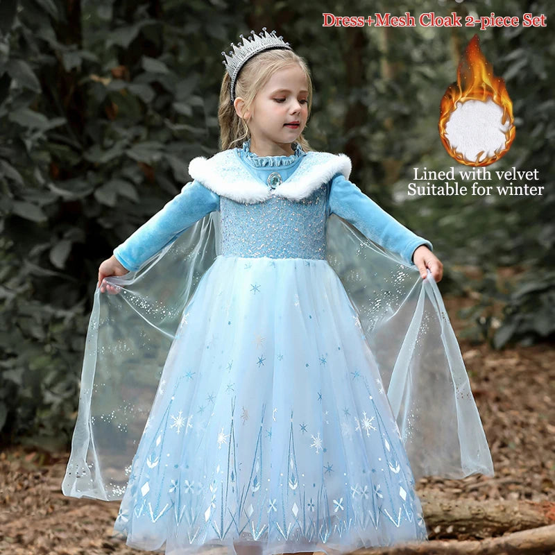 Sweet Velvet Frozen Princess Dress