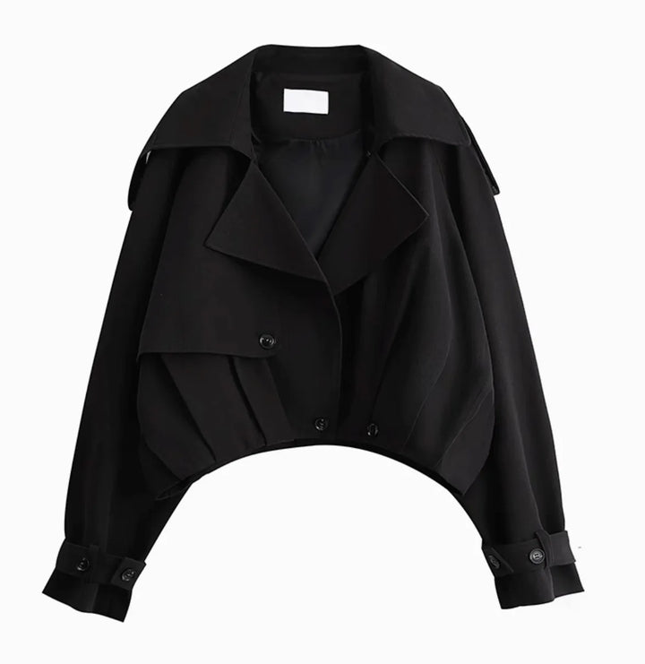 Stylish Cropped Short Trench Coat
