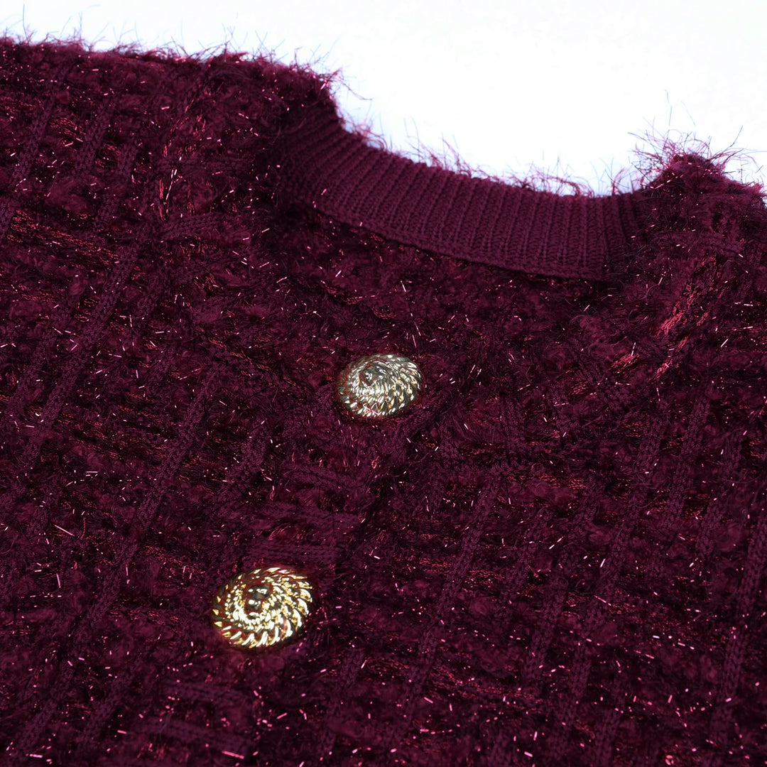 Fancy Textured Knitted Cardigan
