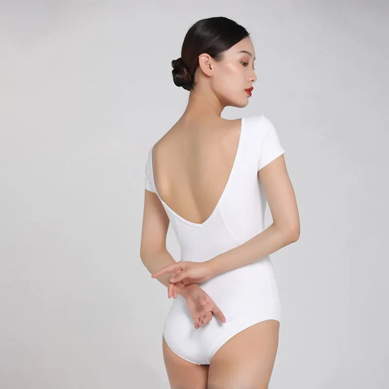 Stylish Short Sleeved Ballet Leotard